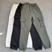 女士保暖薄棉棉裤 外贸尾货女款 夹棉保暖束脚九分裤 秋冬季 女 棉裤