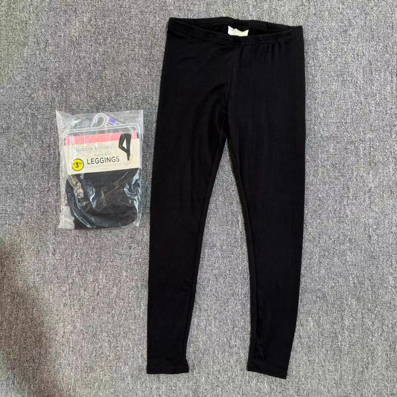 外贸尾货女童早秋打底裤中大童长裤紧身弹力柔软女孩黑色打底裤