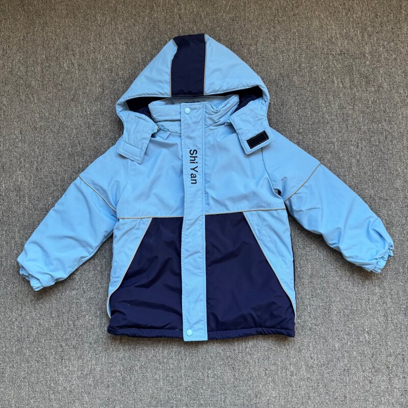 非外贸儿童秋冬棉服男女童冬季夹棉保暖外套拆卸帽子