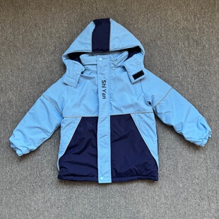 非外贸儿童秋冬棉服男女童冬季夹棉保暖外套拆卸帽子