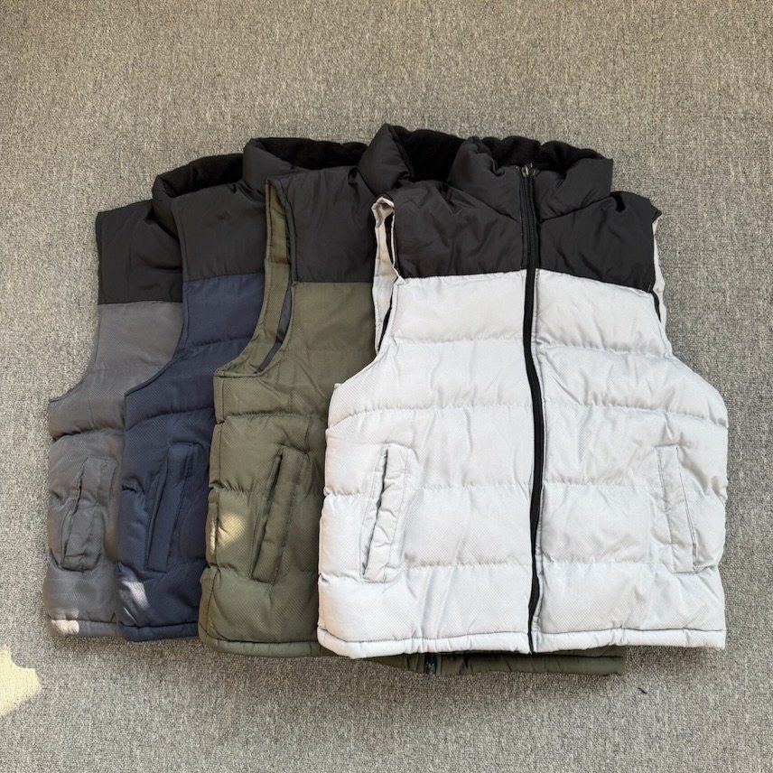 外贸尾货男款秋冬夹棉马夹立领直筒百搭拼接撞色男士休闲马甲,男装,常规马甲,淘宝优惠券,粉丝福利购,淘宝优惠卷