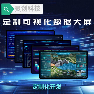 智慧园区大屏系统定制3d建模软件开发三维模型设计可视化数据展示