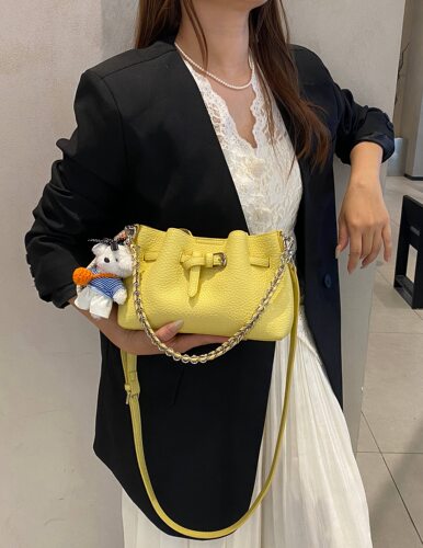 美缇女包小荔枝纹链条腋下斜挎潮