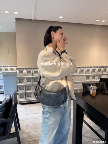 玛莎女包擦色月牙单肩斜挎休闲潮