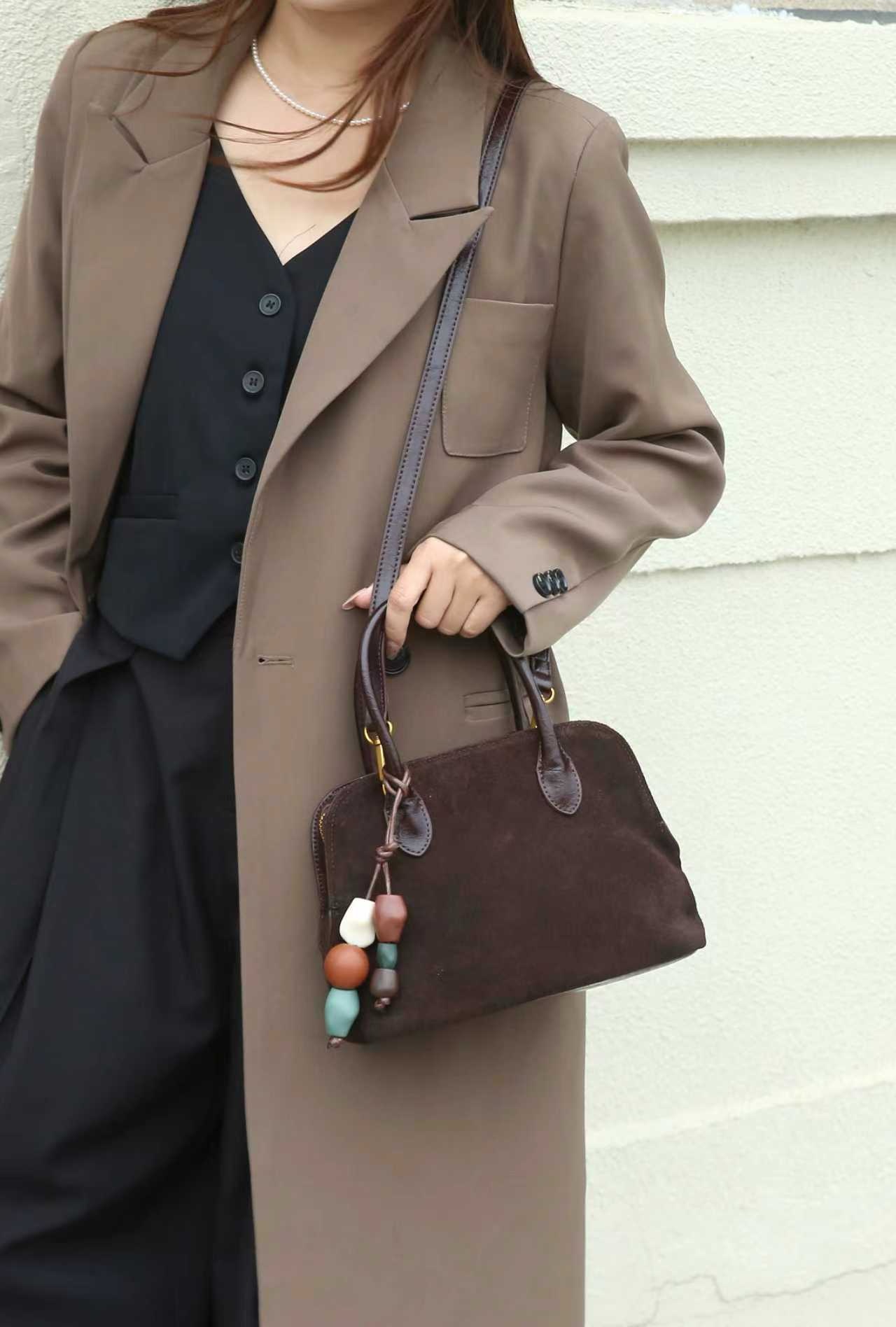 美缇女包小手提磨砂皮单肩斜挎潮