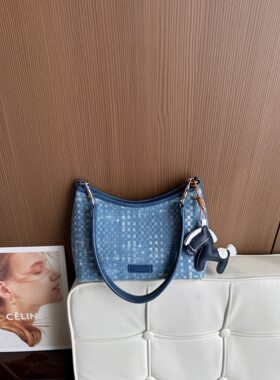 同丰女包小牛仔布编织单肩斜挎潮