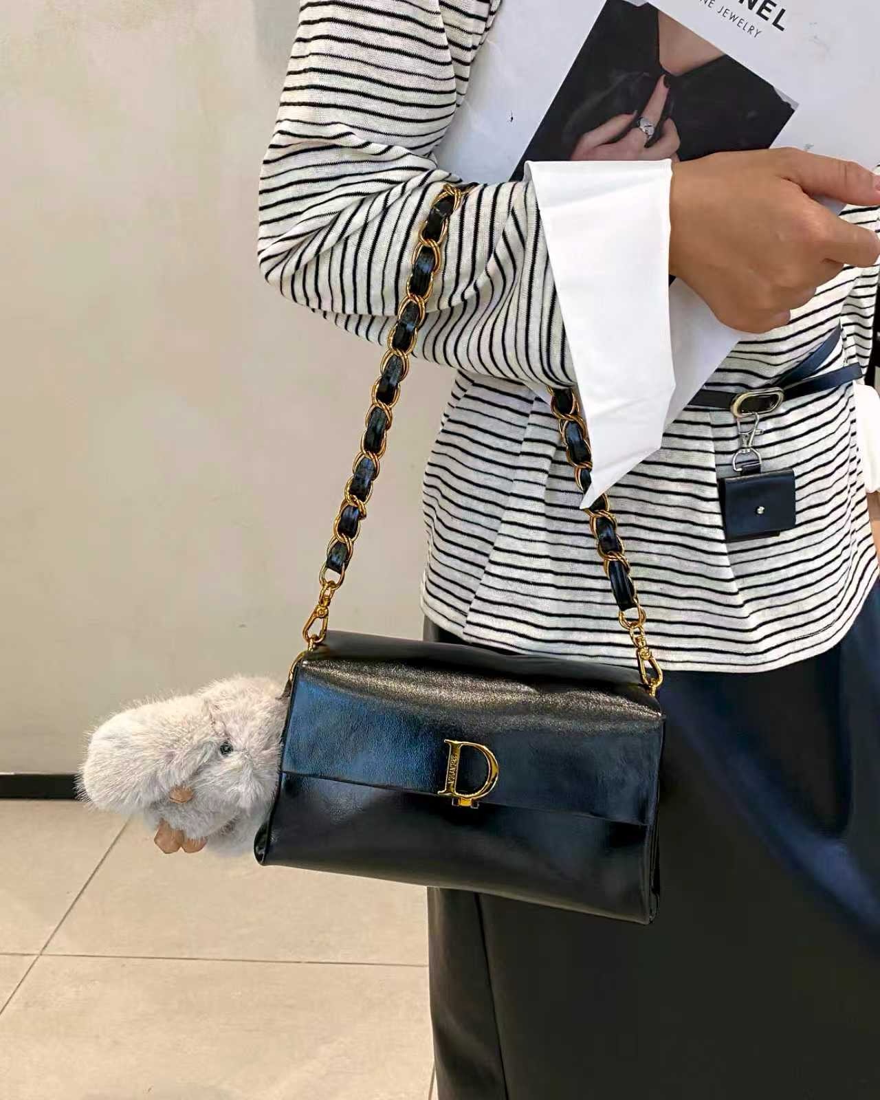 美缇女包小油蜡链条单肩斜挎百搭