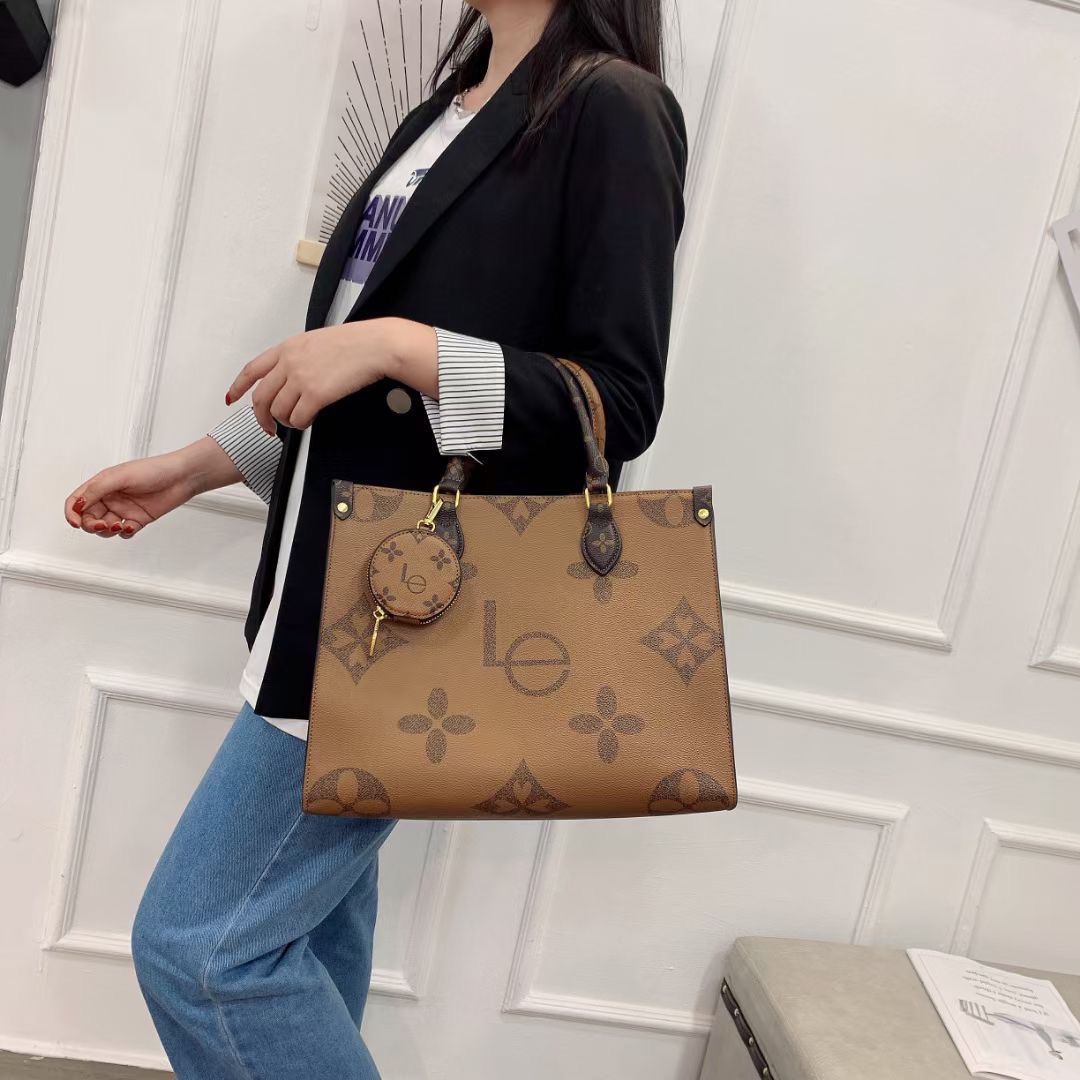 路易爱戴女包双面购物袋手提斜挎