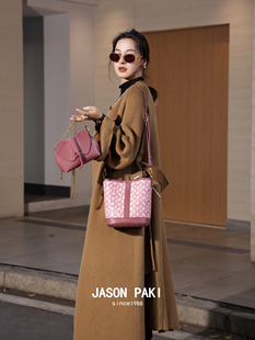 杰森柏奇2026新款女包高级感小众水桶包时尚百搭单肩斜挎包子女包