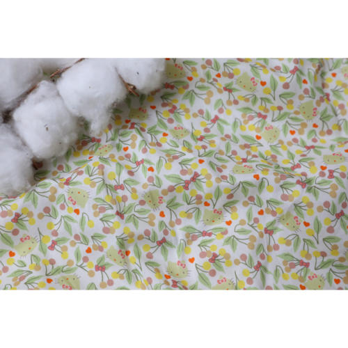Lib**ty凯蒂猫樱桃100支长纤幅宽138cm【068005-3】定制不退换