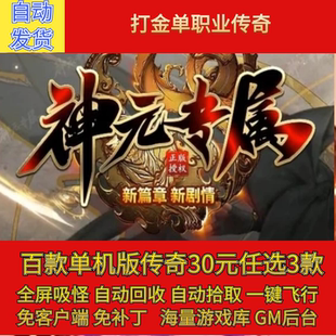 传奇电脑单机版神元专属剧情单职业附灵假人GM后台微端可联网联机