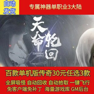 传奇pc单机版天命轮回复古专属神器单职业3大陆假人gm微端联机网