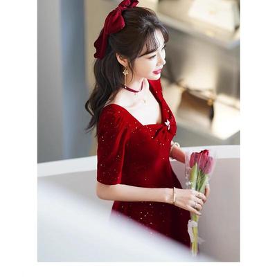 敬酒礼服2024春款高级感修身气质