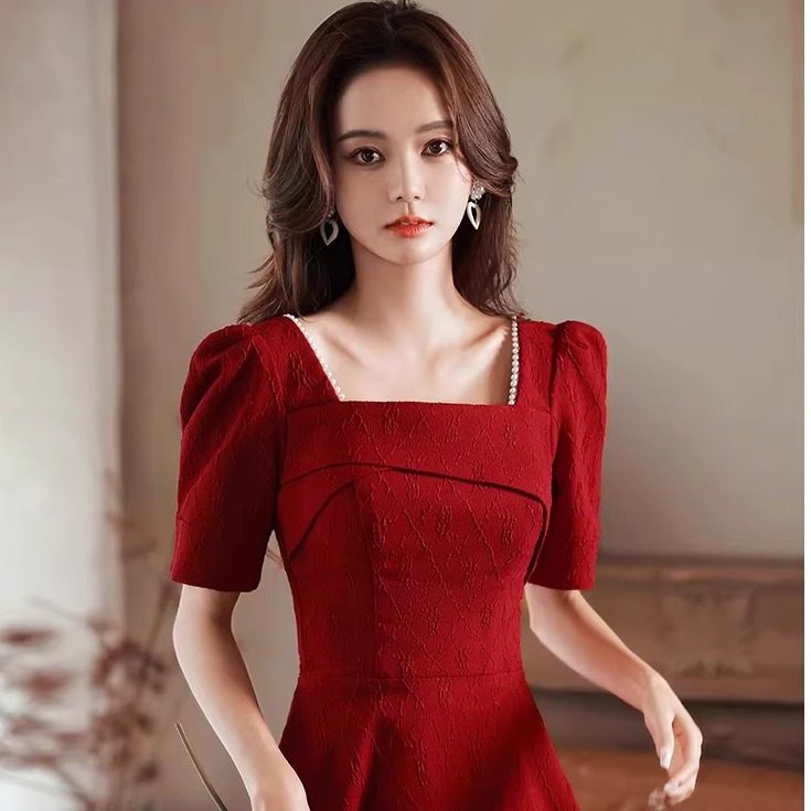 敬酒服小个子结婚平时可穿红色