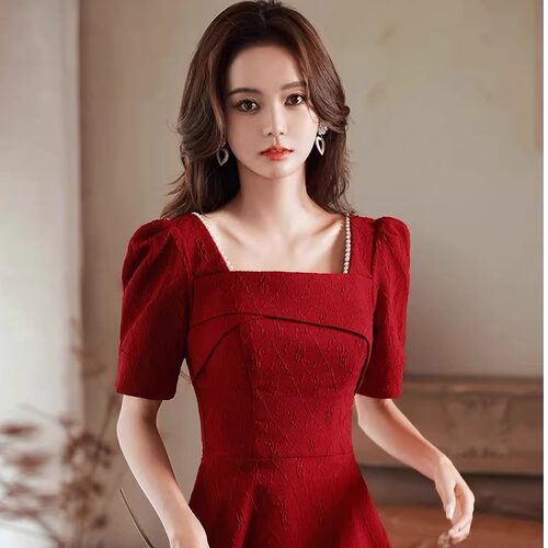 敬酒服小个子结婚平时可穿红色