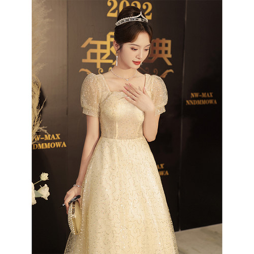 气质轻奢小众高端法式礼服艺考裙