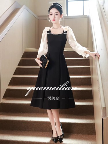 晚礼服裙黑色日常可穿高端