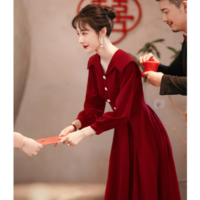 订婚连衣裙高级感结婚礼服