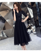 年会主持人连衣裙名媛 连衣裙显瘦长袖 晚礼服女2025新款 宴会中长款