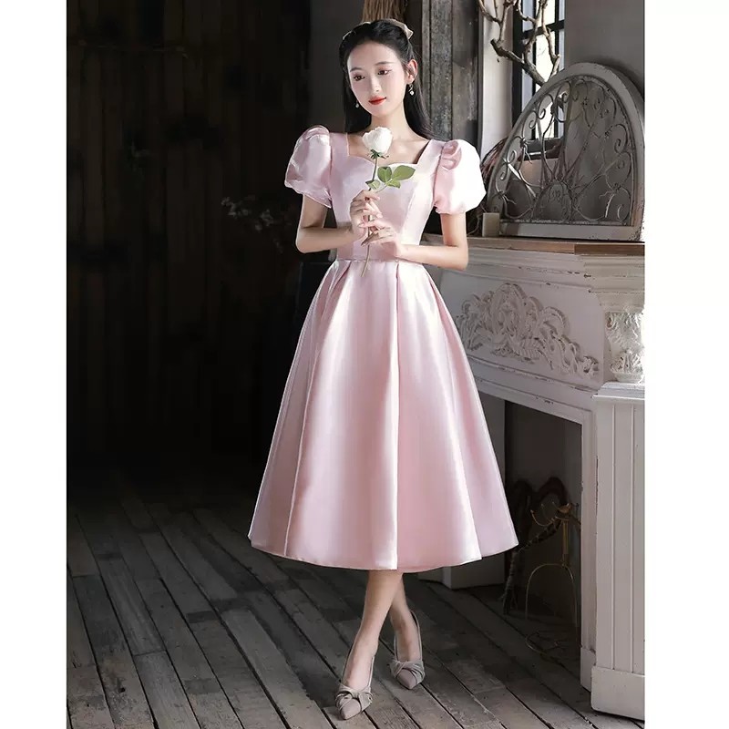 粉色晚礼服裙女宴会气质秋冬轻奢小众高端法式高级感主持艺考中长,女装/女士精品,礼服/晚装,淘宝优惠券,粉丝福利购,淘宝优惠卷