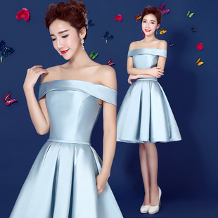 派对晚礼服裙女2025秋冬生日宴会短款伴娘服小个子聚会时尚连衣裙