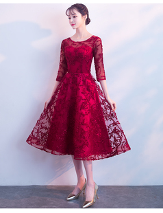 晚礼服小晚礼服裙2025新款秋冬宴会平时可穿裙子伴娘服生日连衣裙