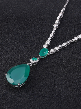 时尚奢华S925银高级感欧美复古风个性小众简约高颜值纯银项链吊坠