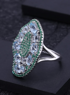 设计师款欧美风S925银高级感复古风vintage精工小众奢华纯银戒指