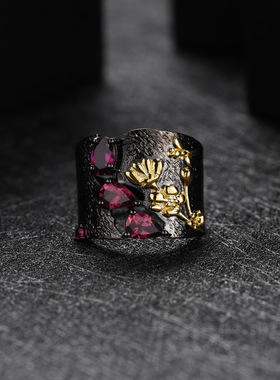 设计师款S925银高颜值欧式古典小众轻奢欧美复古vintage纯银戒指