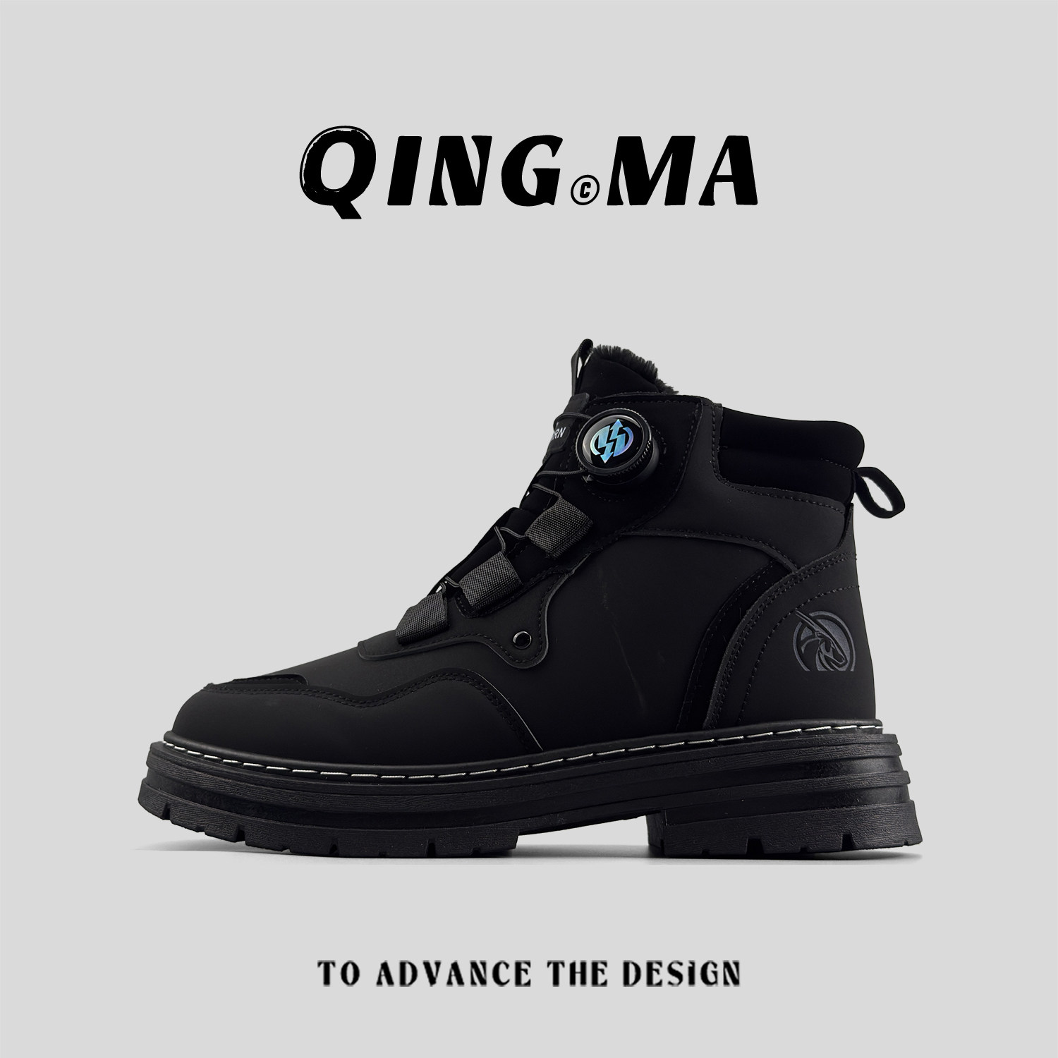 外贸男士冬季加绒保暖马丁靴男厚底工装靴百搭时尚户外高帮短靴,流行男鞋,马丁靴,淘宝优惠券,粉丝福利购,淘宝优惠卷