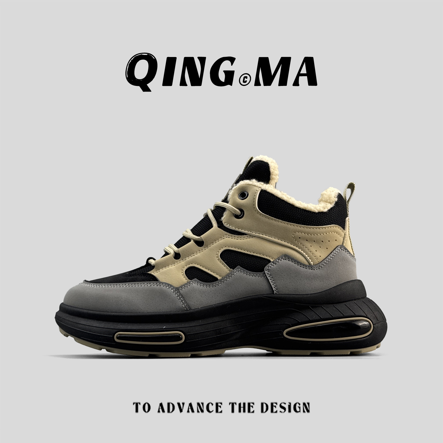 厚底防滑户外雪地靴百搭时尚棉鞋