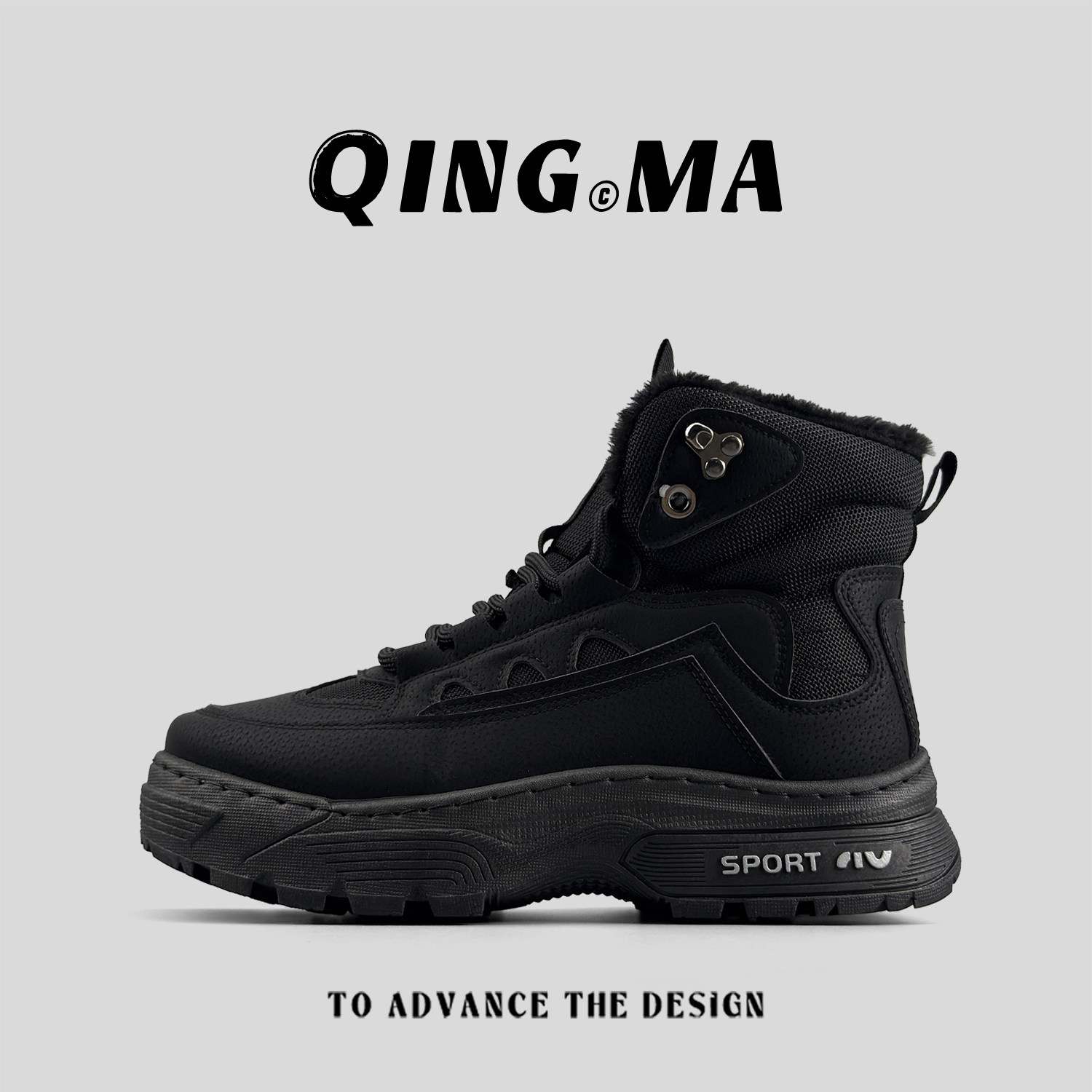 外贸男士高帮雪地靴冬季加厚保暖防滑厚底棉靴百搭户外防寒棉鞋,流行男鞋,时尚雪地靴,淘宝优惠券,粉丝福利购,淘宝优惠卷