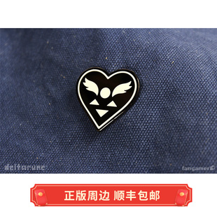 正版 现货 Deltarune 三角符文 黑暗之心 夜光徽章 Fangamer