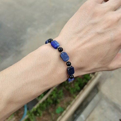 JUZITU天然青金石原创手链