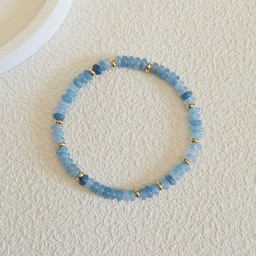 JUZITU天然海蓝宝水晶手链