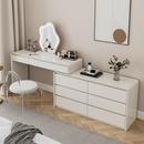 实木烤漆梳妆台简约卧室奶油风斗柜现代简约书桌化妆台一体化妆桌