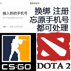 CS2完美世界5E平台DOTA2米哈游网易手机号验证换绑手机号解除风险