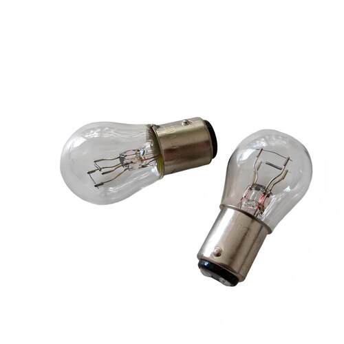 适用豪爵GN125H GN125-2/3摩托车尾灯炮刹车灯炮12V21W/5W尾灯泡