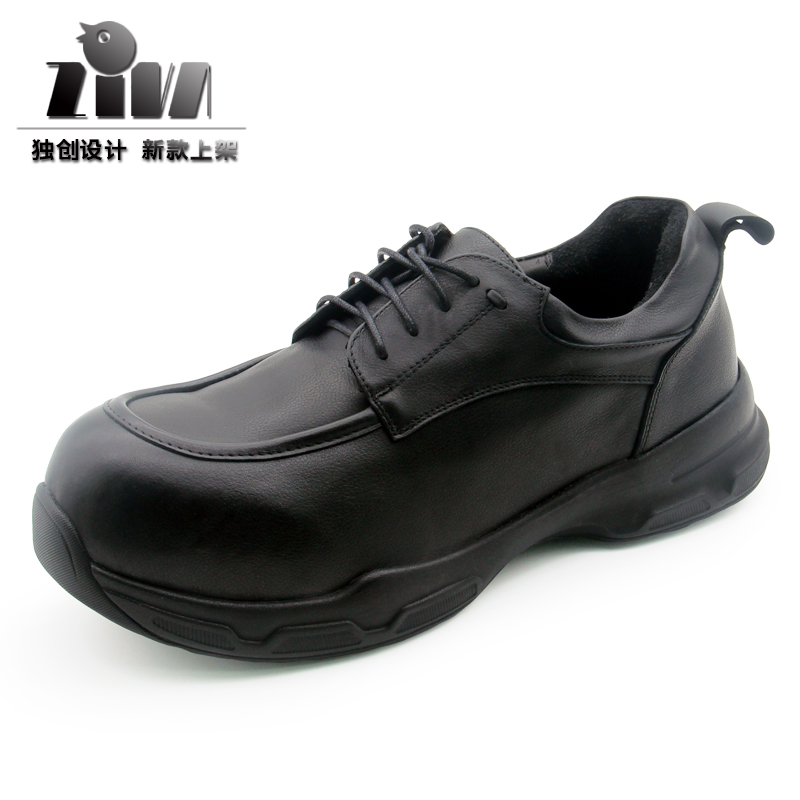 ZIVA新款防滑耐磨大底内外头层牛皮日常工作鞋酒店厨师透气防滑鞋