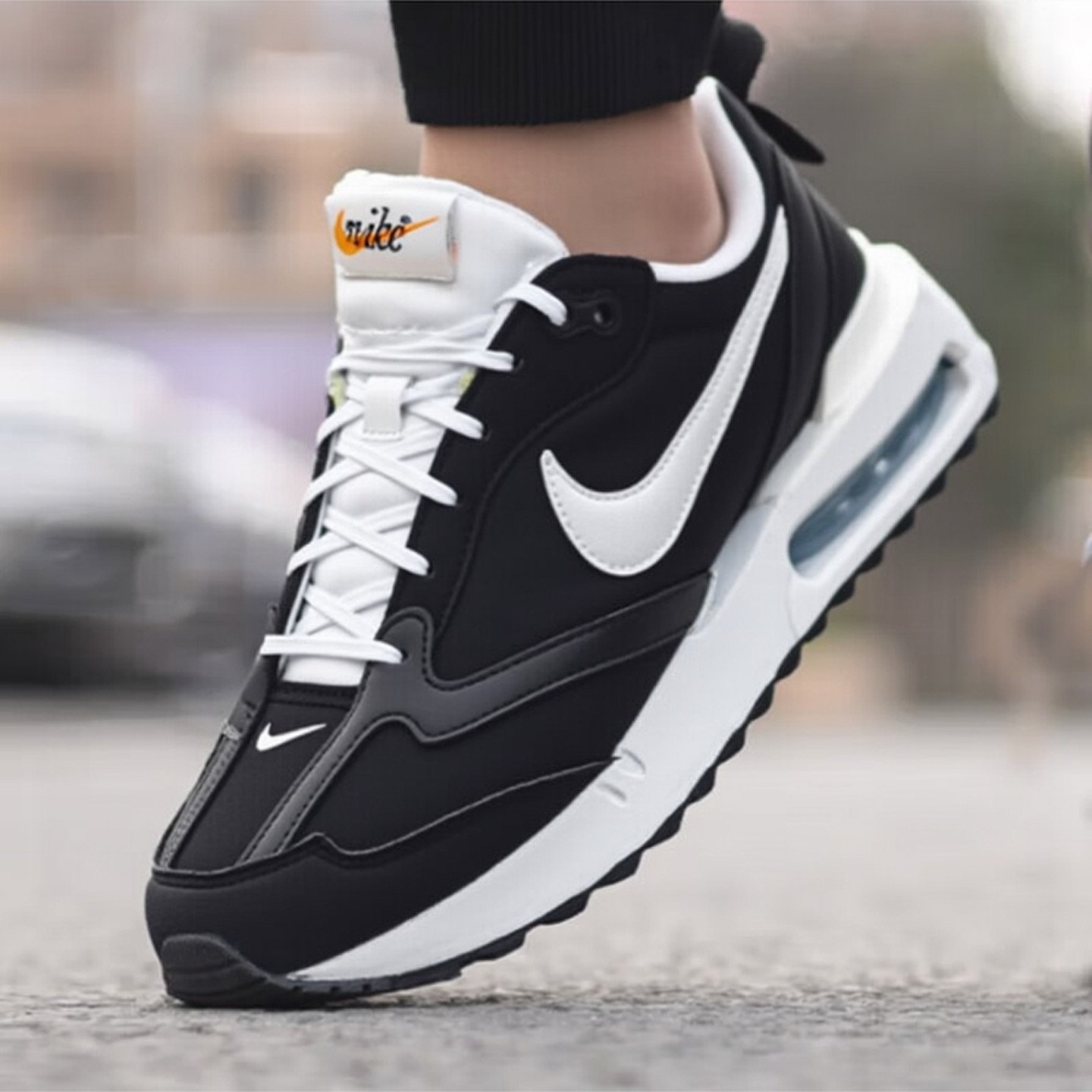 黑色气垫鞋耐克男鞋厚底鞋运动鞋缓震训练鞋Nike正品老爹鞋跑步鞋