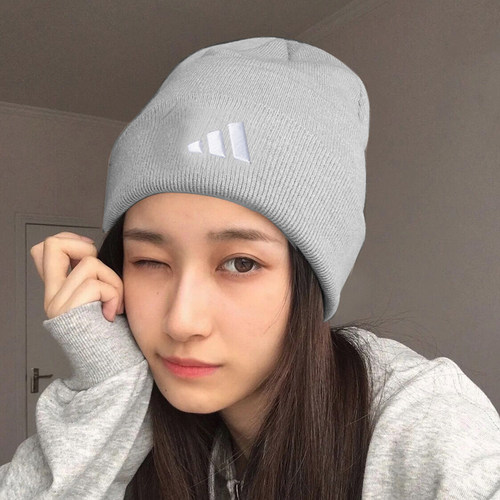 正品假一赔十灰色帽子女冬毛线帽