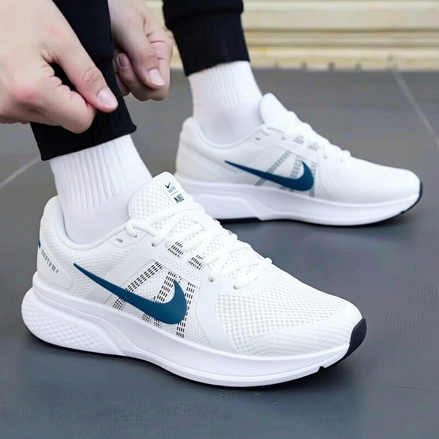 Nike耐克鞋子RUN SWIFT 2跑步鞋透气网鞋新款轻便男鞋健身运动鞋