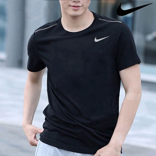 新款 耐克正品 夏季 男装 跑步训练健身快干运动休闲圆领t恤上衣 短袖