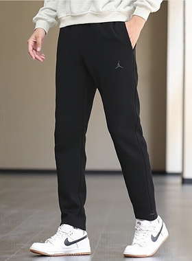 NIKE耐克长裤男裤25秋新款Jordan运动裤训练卫裤黑色休闲裤FV8605