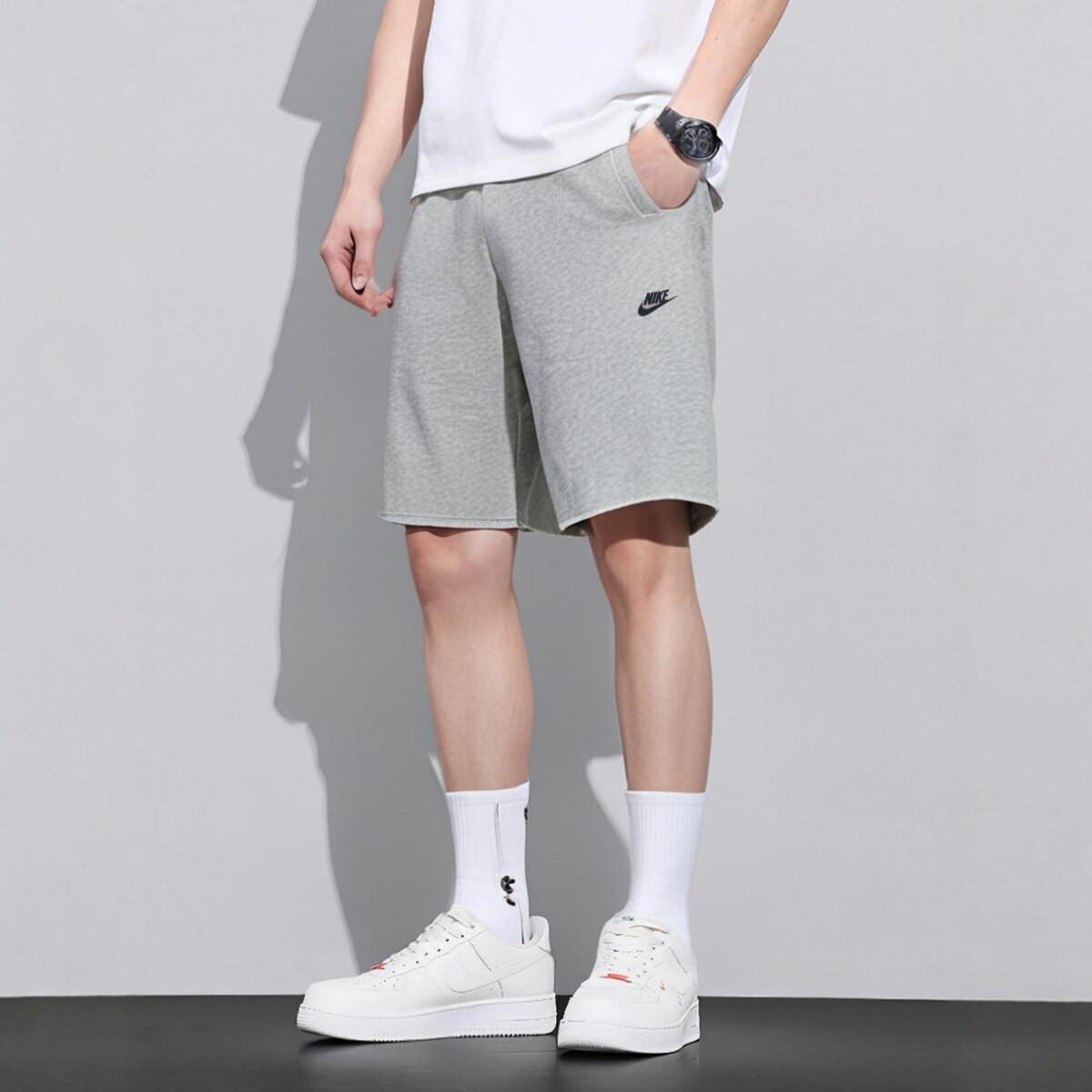 Nike耐克短裤正品针织运动裤夏季新款男裤跑步裤子棉质透气五分裤