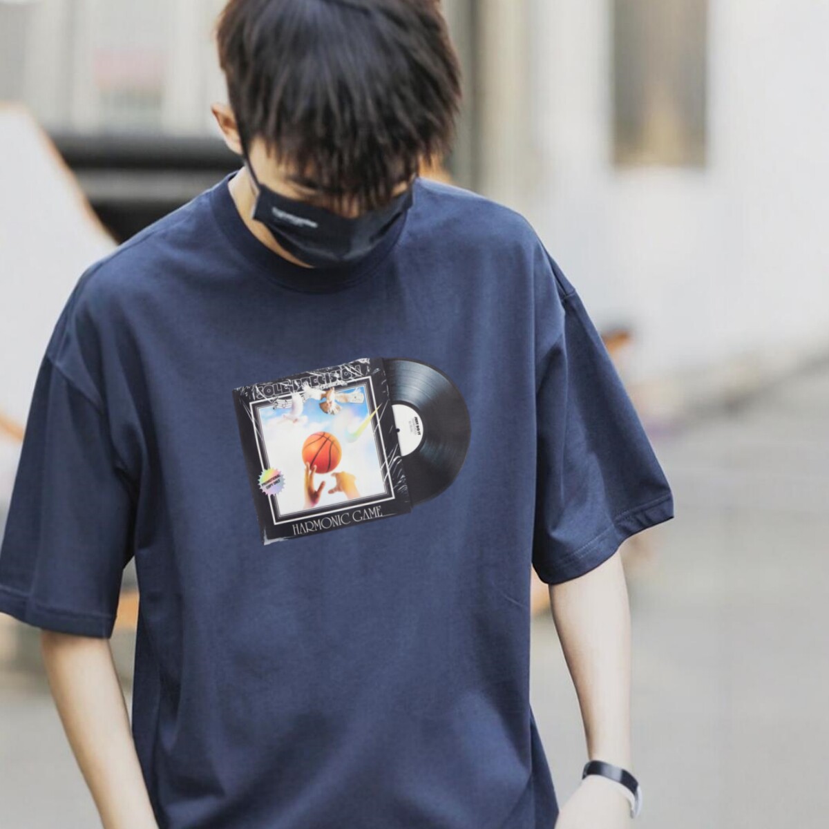 Nike耐克正品篮球短袖男子藏蓝色T恤夏季新款纯棉运动服圆领上衣