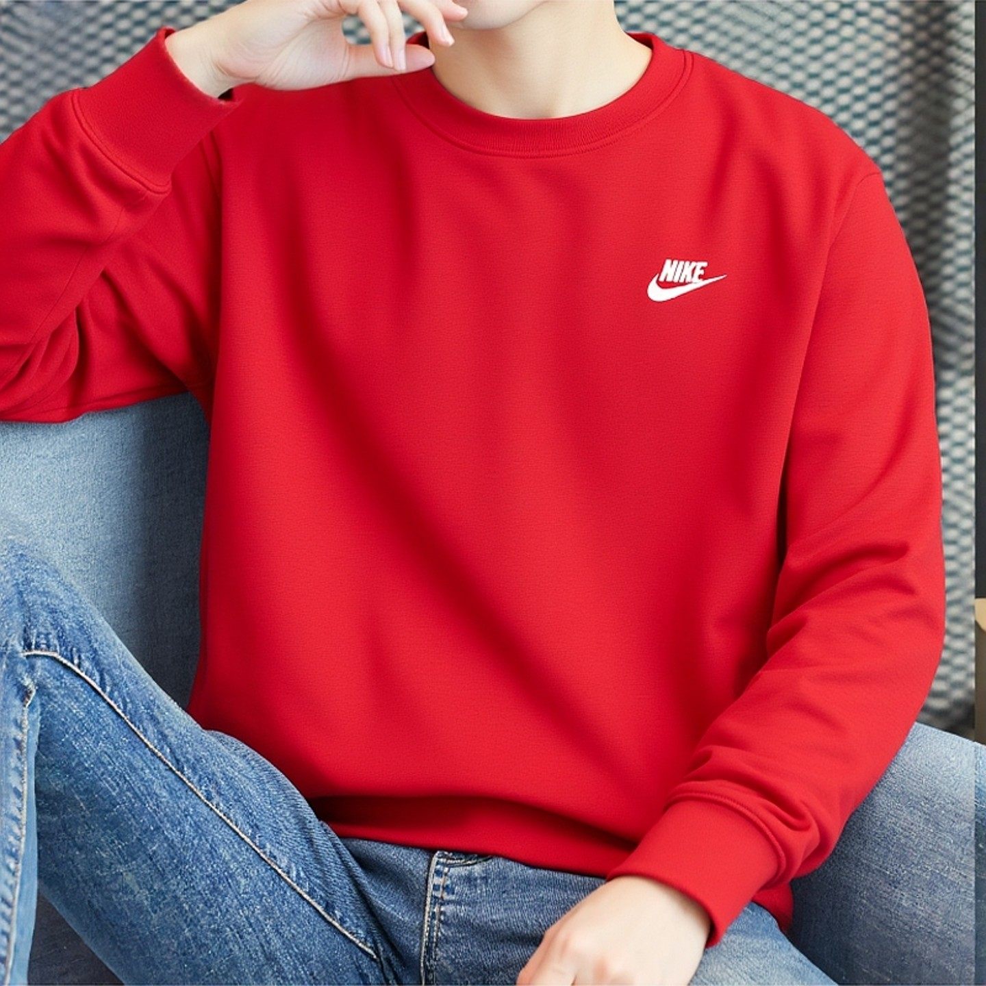 Nike耐克红色加绒卫衣冬季新款保暖外套男子厚款上衣防风棉运动装,运动服/休闲服装,运动卫衣/套头衫,淘宝优惠券,粉丝福利购,淘宝优惠卷