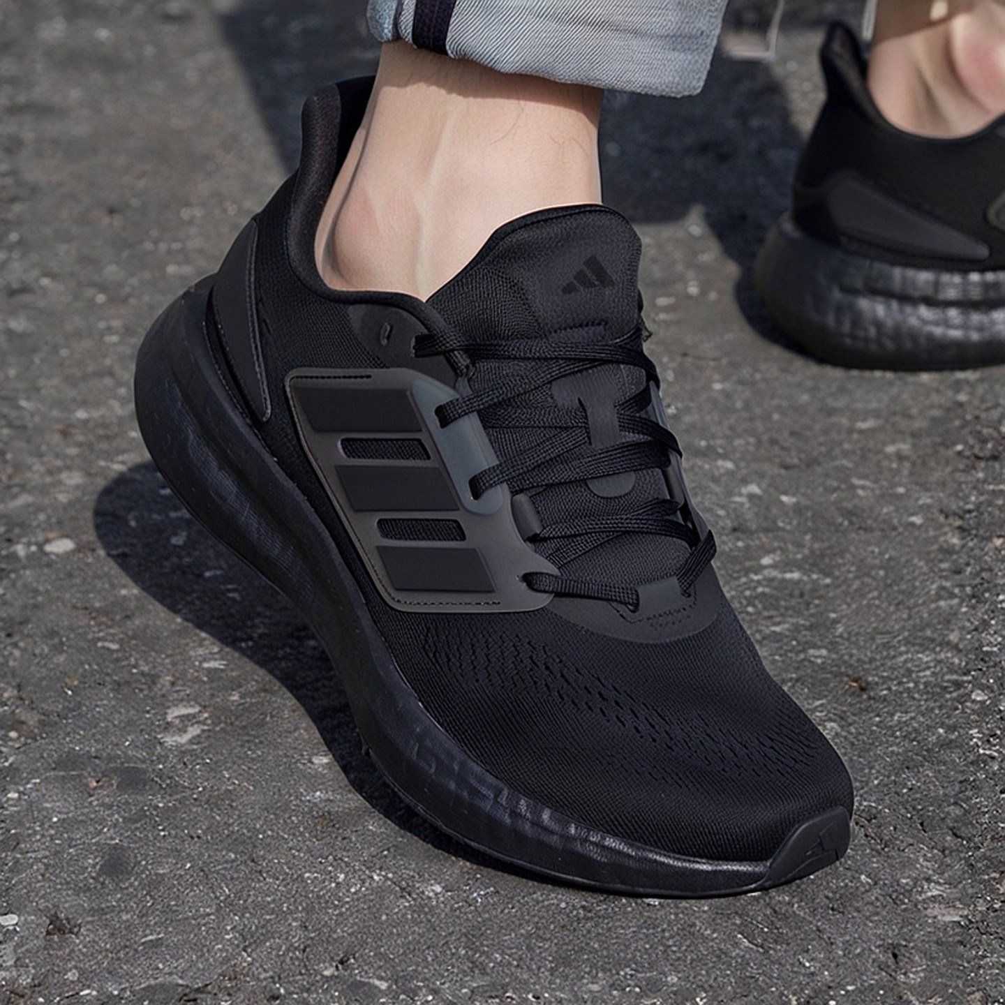 阿迪达斯BOOST跑步鞋男新款正品缓震透气网面爆米花慢跑训练男鞋