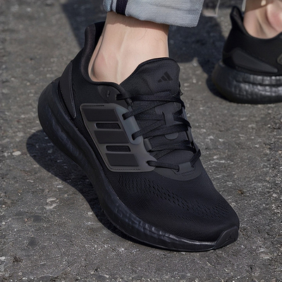阿迪达斯BOOST跑步鞋男新款正品缓震透气网面爆米花慢跑训练男鞋