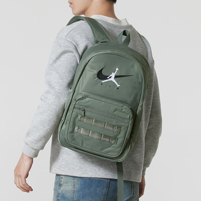 乔丹官方正品刺绣双肩背包男女包